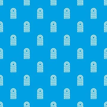 Pile of tires pattern seamless blue Stock Illustration