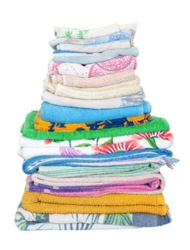 Pile of towels Stock Photos