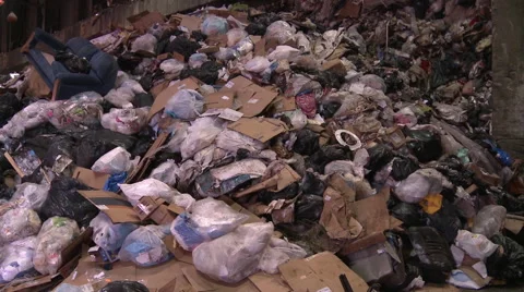 Pile of Trash in Landfill Video stock 42148592
