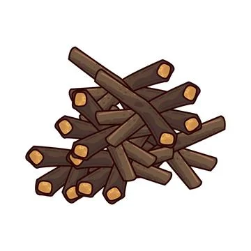 Pile of twigs illustration Stock Illustration