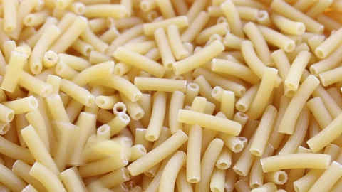 Pile of uncooked pasta, close up view of raw food Stock Footage 159703964