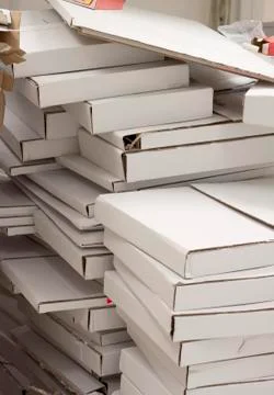 Pile of used wrapping material Stock Photos