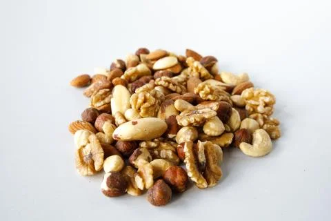 A pile of various nuts Stock Photos