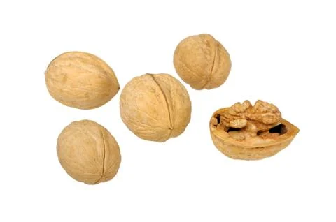 Pile of walnuts Stock Photos