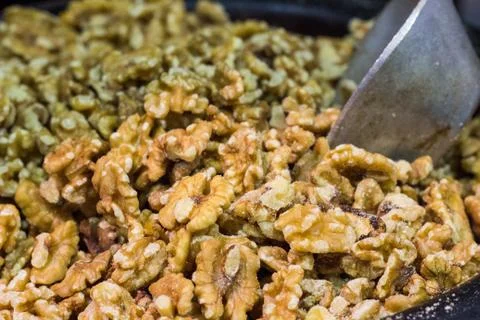 Pile of walnuts Stock Photos