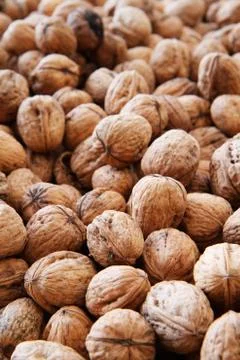 Pile of walnuts a Stock Photos