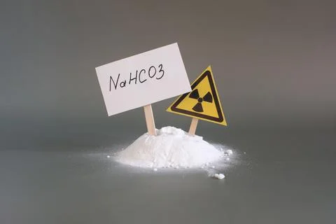 A pile of white baking soda Stock Photos