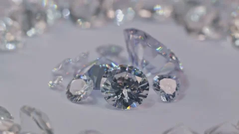 A pile of white diamonds inside the white diamond. Stock Footage 168524571