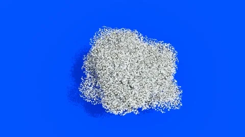 Pile of White Granular Material on Blue Background Vídeos de archivo 330919516