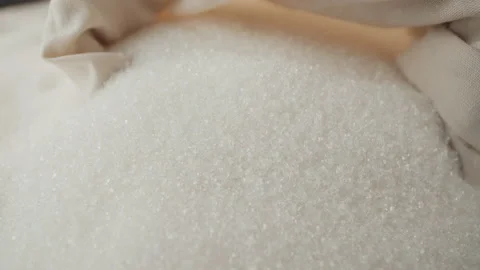 Pile of white sugar macro Video stock 197558148