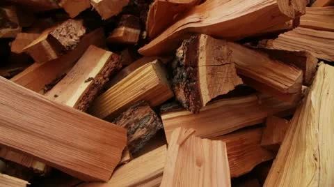 Pile of wood Stock Footage 21992800