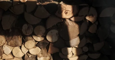 Pile of woods ready for a heating winter season Stock Footage 165539872
