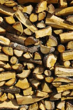 Piled firewood Stock Photos