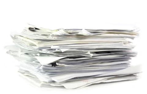 Piled up office work papers Stock Photos