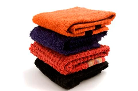 Piled towels Stock Photos