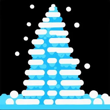 Piled Winter Snow Cold Tree Icicles 스톡 일러스트