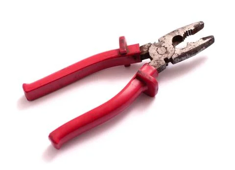 Pilers with red grips Foto stock