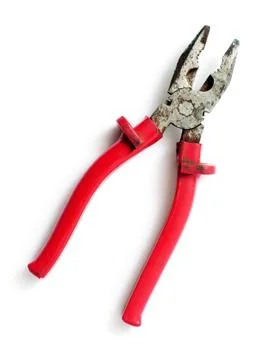 Pilers with red grips Stock Photos