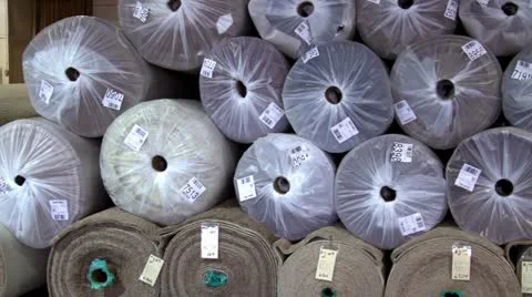 Piles of Carpet Stock Footage 22306870