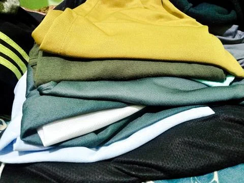 Piles of clothes 写真素材