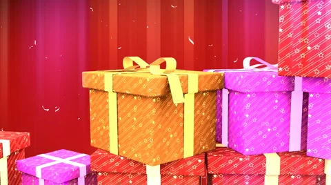 Piles of Colored Gift Box Stock Footage 949693