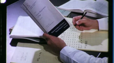 Piles of files and paperwork Circa 1965 (Vintage 16mm Film Footage) 1195 Stock Footage