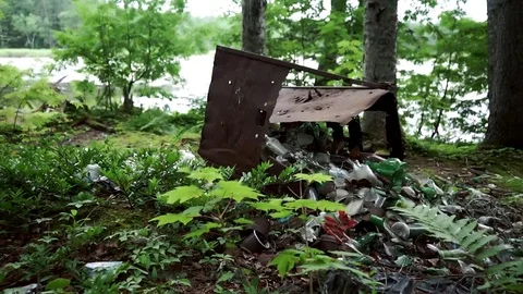 Piles of garbage and waste Stock Footage 78233588