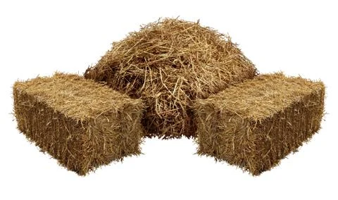 Piles Of Hay Stock Illustration