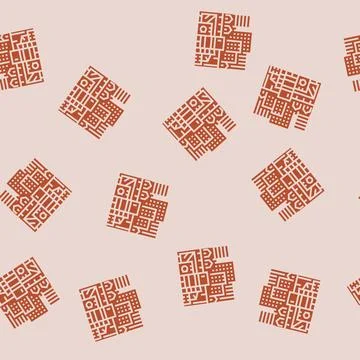 Piles urban area e waste pollution glyph seamless pattern Illustrazione stock