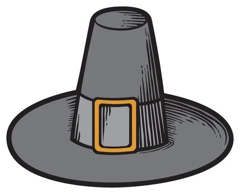 Pilgrim hat Stock Illustration