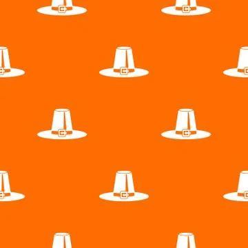 Pilgrim hat pattern seamless イラスト素材