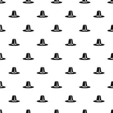 Pilgrim hat pattern, simple style イラスト素材
