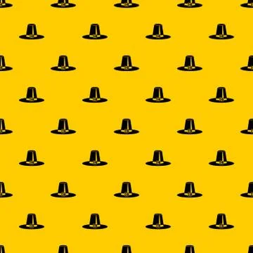 Pilgrim hat pattern vector Stock Illustration
