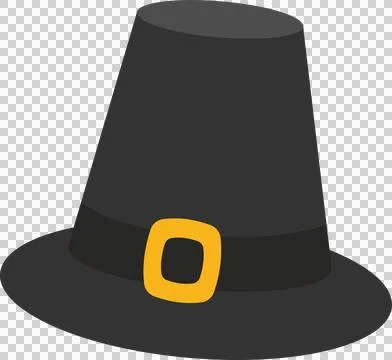 Pilgrim hat, Thanksgiving design, flat illustration Stock-Illustration