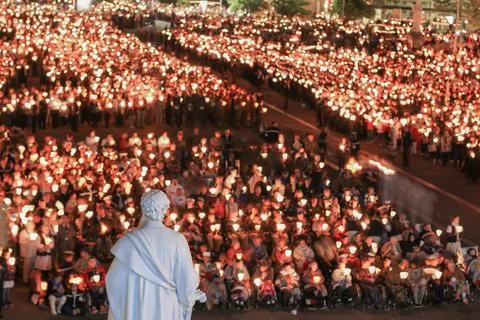 Pilgrimage to Lourdes Stock Photos