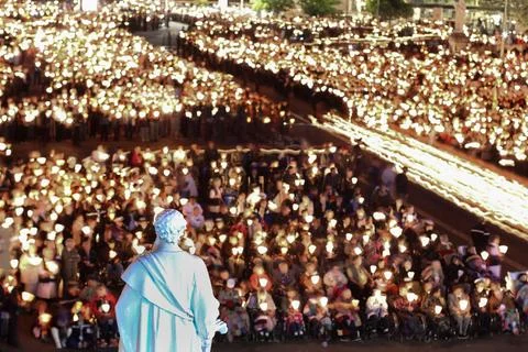 Pilgrimage to Lourdes Stock Photos
