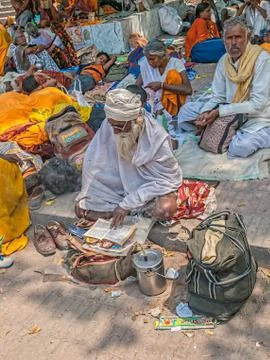 Pilgrims in Haridwar Foto stock