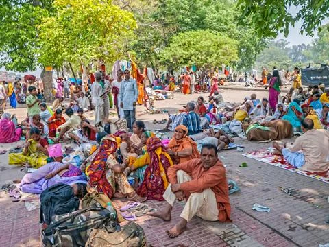 Pilgrims in Haridwar Foto stock