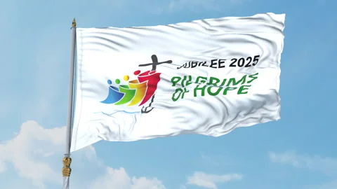 Pilgrims of Hope Flag Stock Footage 314487476