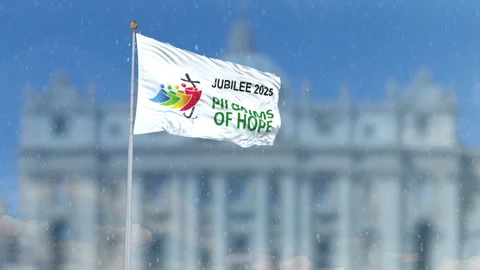 Pilgrims of Hope Flag Snow Vidéo 314487465