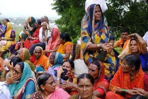 Pilgrims or warkari procession during Pandarpur Wari Stock Photos