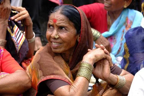 Pilgrims or warkari procession during Pandarpur Wari Foto stock
