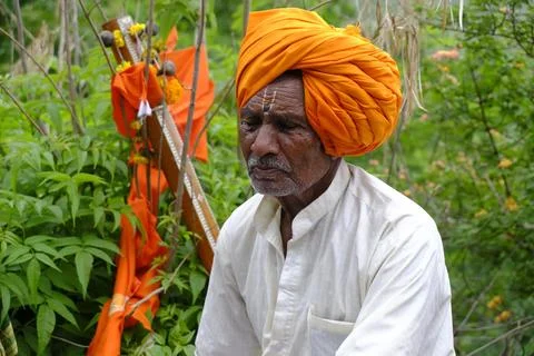 Pilgrims or warkari procession during Pandarpur Wari Stock Photos
