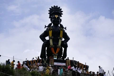 Pilgrims or warkari procession during Pandarpur Wari Foto stock