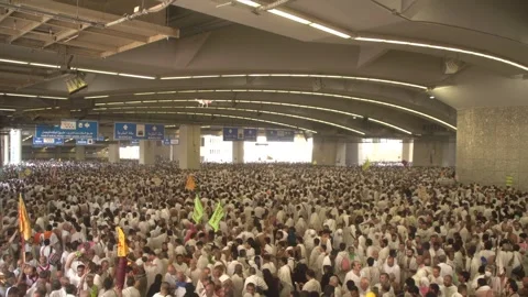Pilgrims Walking to Mount Arafat – Day of Arafah – Mecca, June 27, 2023 Stock Footage 312170403