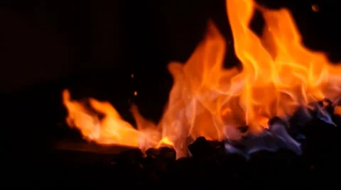 Piling Up Coals in a Burning Forge Vidéo 51640258
