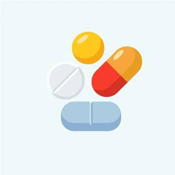 Pill and tablet vector illustration Stock Illustration