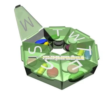 Pill and thermometer Stock Illustration