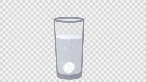 Pill. Animation of a soluble tablet. Cartoon Stock Footage 155498518