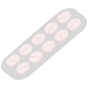 A pill blister colored Иллюстрация